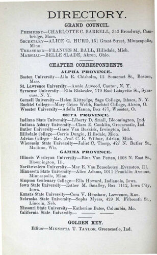 Directory, December 1884 (image)